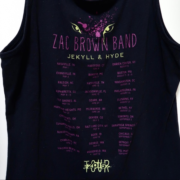 Zac Brown Band 2015 Jekyll and Hyde Concert Tiger Tank XL - Picture 2 of 8